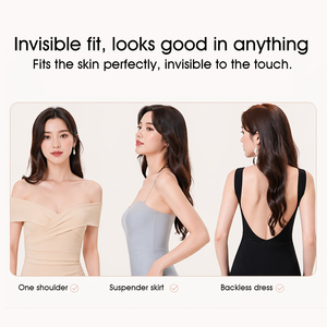 Reggiseno invisibile aggiornato 2026, senza spalline, in <span class=keywords><strong>silicone</strong></span> adesivo, push-up, con fibbia frontale, colore carne, RB003 per abiti senza schienale - Product Image 5