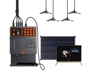 JUA enerji gitmek gibi ödeme ev enerji depolama sistemi PAYG taşınabilir güneş enerjisi aydınlatma kiti DC TV Fan radyo meşale