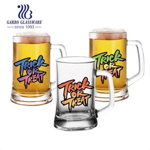 Vaso de cerveza de 400ml con diseño personalizado, vaso de cerveza de cristal grande, venta al por mayor, barato - Product Image 5