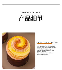 Lampe de table LED portable en verre design moderne couleur noyer Base boule de cristal 3D nom mois chambre à coucher douze étoiles veilleuse du matin - Product Image 4