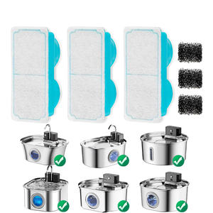 ไส้กรองน้ำพุแมวอัจฉริยะ 3 ชิ้น สำหรับน้ำพุแมวไร้สายขนาด 108 ออนซ์/3.2 ลิตร ใช้แบตเตอรี่ ทำจากสแตนเลส - Product Image 1