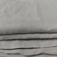Parure de lit en lin lavé sur mesure 4 pièces : housse de couette, drap plat, taies d'oreiller, couleur unie pour la maison et l'hôtel
