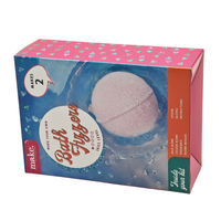 Boîtes d'emballage personnalisées en carton rose recyclé et écologique pour bombes de bain, bombes de douche et sels de bain, recyclables