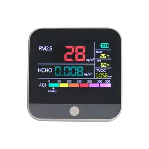 DM306 Mini tip 6 in 1 modeli akıllı hava kalitesi dedektörü PM2.5 AQI HCHO TVOC sıcaklık humidty