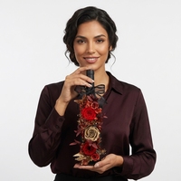 Boîte cadeau en cuir personnalisée pour fleurs éternelles, bouteille de vin rouge, artisanat DIY, ornements décoratifs finis, fleurs séchées