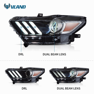 Fari Anteriori VLAND Aftermarket Retrofit S550 LED per <span class=keywords><strong>Ford</strong></span> Mustang GT EcoBoost 2015-2017 - Product Image 2