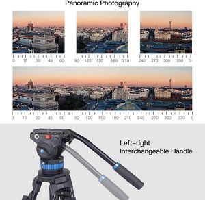 <span class=keywords><strong>Trépied</strong></span> vidéo <span class=keywords><strong>SIRUI</strong></span> SH-15 en aluminium avec tête fluide 360, 61 kits de trépieds professionnels robustes pour appareils photo reflex numériques, charge maximale de 22lb - Product Image 4