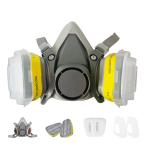 หน้ากากป้องกันแก๊สพิษครึ่งเดียวพร้อมตัวกรอง2ตัวสำหรับเครื่องช่วยหายใจและหน้ากาก - Product Image 3