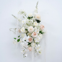 Boule de fleurs artificielle de 40-80 cm en gypsophile et roses, fausse sphère florale pour décoration de centre de table, allée de mariage et scène