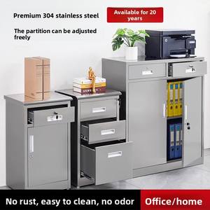 خزانة تخزين معدنية مخصصة من الفولاذ المقاوم للصدأ مع قفل للاستخدام المنزلي بجانب السرير - Product Image 2