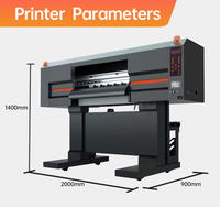 Imprimante DTF multicolore pour T-shirts, film PET, 2 têtes 60cm I3200, machine d'impression avec secoueur de poudre