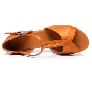 Sepatu Dansa Latin Salsa Ballroom Satin 7.5Cm Sepatu Dansa Hak Tinggi Bersol Lembut untuk Anak Perempuan Sepatu Dansa <span class=keywords><strong>Tango</strong></span> Salsa untuk Wanita - Product Image 5