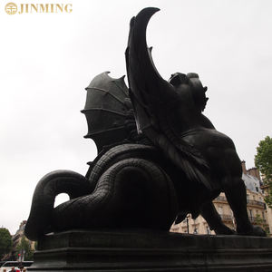 Hufu Feng lion Eau Pulvérisation Bête Fonte Bronze Sculpture Personnalisé Cuivre Résine carré Fontaine FRP Vis Ornements - Product Image 2