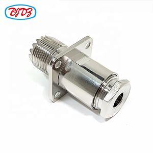 Suministro de fábrica UHF hembra Jack SO239 PL239 conector brida de 4 orificios para cable LMR240 RG213 RG214 conectores coaxiales RF - Product Image 6