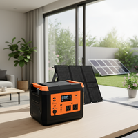 Power Bank LiFePO4 Portabel untuk Luar Ruangan, Inverter Gelombang Sinus Murni, Pengontrol MPPT, Tipe C, Sumber Energi Mobil, Baterai Penyimpanan Energi untuk Berkemah