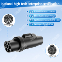 Olink pengisi daya adaptor AC, adaptor konverter tipe 2 ke GBT kendaraan elektrik IEC 62196 ke GB untuk Tesla