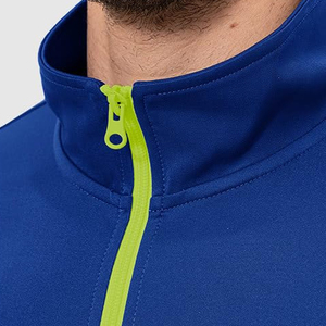 Ensemble de survêtement sportif pour homme, sur mesure, prix abordable, couleur unie, fermeture éclair intégrale, pour la course et l'entraînement - Product Image 4