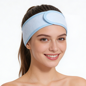 Bandeau de sport et spa en tissu gaufré écologique 65*8 cm avec logo personnalisé, absorbant la transpiration, pour le lavage du visage et la course à pied - Product Image 1