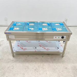 Free <strong>Standing</strong> Electric Stainless Steel 8 Container <strong>Food</strong> Warmer Bain Marie Buffet Counter - Product Image 1