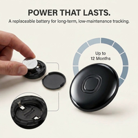 Localizador Inteligente con Protección de Privacidad, Resistente al Agua IP67, Anti-Pérdida, para Llaves, Cartera, Equipaje, Compatible con Android, con Control Remoto