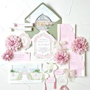 Conjunto Completo <span class=keywords><strong>de</strong></span> Invitaciones <span class=keywords><strong>de</strong></span> Boda Personalizadas al por Mayor, Adecuado para Distribuidores Internacionales y Proveedores Minoristas - Product Image 1