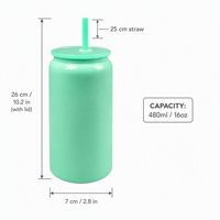 Bouteille d'eau isotherme en acier inoxydable personnalisée avec logo, 480 ml (16 oz), avec paille – Vente en gros