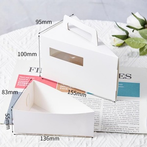 Sunshine Triangle Cake Shaped Birthday Party Creative Cookies <b>Candy</b> Gift <b>Box</b> Triangle Cake <b>Box</b> - Product Image 2