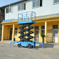 Mobile Hydraulische Scherenhebebühne für den Außeneinsatz mit Elektrischem Hubantrieb, Vier Stabilisierungsbeinen und Kippschutz für Höhenarbeiten
