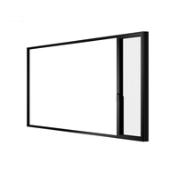 Ventana Abatible Lateral de Aluminio Moderna y Duradera, Impermeable, Insonorizada, Resistente a Huracanes, Tamaño Personalizado para Baño y Casa