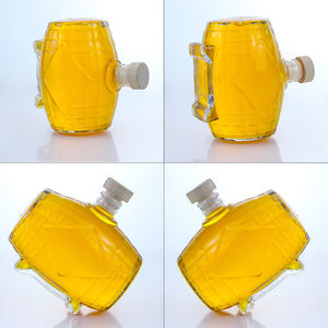 Motif gravé personnalisable Bouteilles en verre en forme de tonneau en cristal blanc pour vodka et rhum 500ml 375ml 700ml Options <span class=keywords><strong>Guara</strong></span> 1000ml - Product Image 2