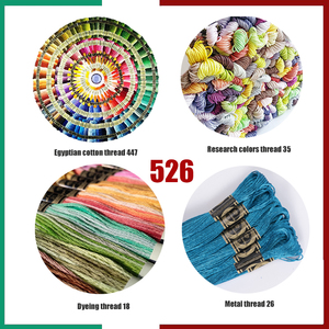 Sắp xếp sợi kim loại theo thứ tự thẻ màu 26 màu nhuộm 18 482 cotton nguyên chất - Product Image 6