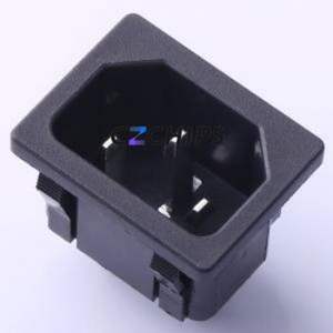DB-14-2F AC Power Connector Through hole Component (THT) Connector IEC 320-C14 1 3 Panel Mount - Product Image 2