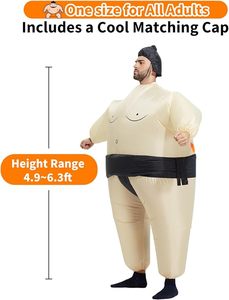 Disfraz de luchador de sumo de Venta caliente, disfraz inflable de Halloween, disfraz inflable para adultos - Product Image 4