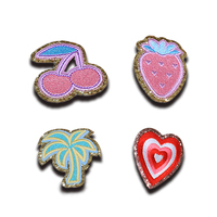 Chenille lettre perle fête perlée broderie strass fer sur Patch vêtements broderie perles coeur Alphabet tissu Logo chapeau
