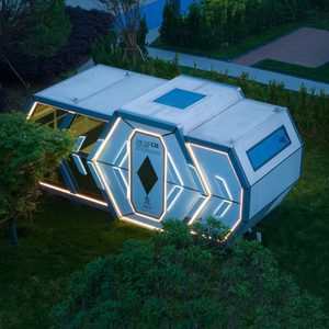 2 Chambres à coucher 20 pieds 40 pieds Smart Apple Cabin Maisons modulaires préfabriquées Space Capsule Maison préfabriquée pour hôtel de <span class=keywords><strong>plage</strong></span> - Product Image 1