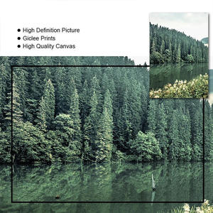 Nordique vert forêt rivière <span class=keywords><strong>paysage</strong></span> toile affiche Nature arbre montagne imprime peinture décorative photo salon mur Art - Product Image 5