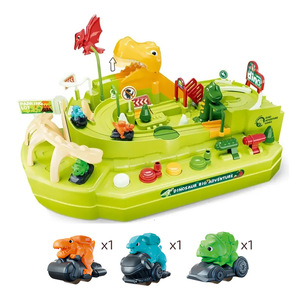 Juguetes de pista de dinosaurios DIY, pista de carreras eléctrica, juguetes de carreras, juegos de mesa, vehículos, coches, juguetes de aventura para niños - Product Image 1