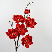 Branche de fleur de magnolia artificielle à tige unique pour la décoration de Noël, de remise de diplômes, d'Halloween, de Pâques - pour les mariages et l'usage domestique