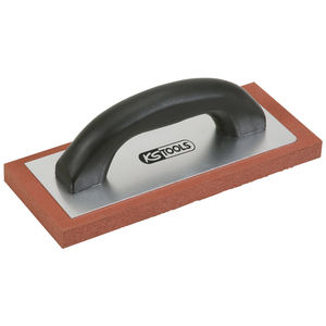 Truelle en béton de qualité maçonnerie avec manche en bois 100x240mm lame carrée pour truelle en plâtre à semelle en caoutchouc bricolage - Product Image 1