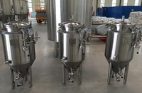 Mini-usine de brassage de bière en acier inoxydable 100L avec pompe et réservoir sous pression, contrôle PLC, fabriquée en Chine