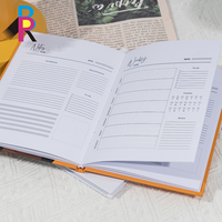 Carnet A5 personnalisé d'usine OEM, 100 feuilles, couverture rigide en cuir et tissu, journal imprimé à la demande, agenda