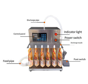 Machine de remplissage de sac de poche à bec de jus de qualité alimentaire à une tête Machine de remplissage scellage de sac debout pour Sopu chaud - Product Image 3