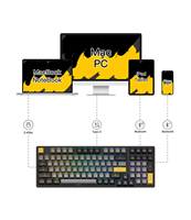 Clavier mécanique AKKO Black Gold 3098B Plus OEM, compact 1800 touches, rétroéclairage LED RGB, hot-swappable, USB Type-C 5.0, 3000 mAh, pour le gaming