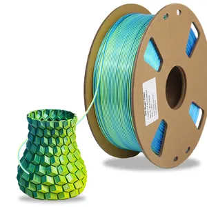 Filamento PLA filamento a doppio colore di seta da 1.75mm, filamento per stampante 3d OEM pla 1kg 2 colori in 1 stampa 3d di seta pla