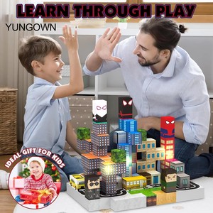 150 pcs khối từ Xây dựng đồ chơi thiết lập Spider chủ đề ánh sáng nam châm xây dựng hình khối STEM cảm giác đồ chơi 2.0cm ASTM CPC CE EN71 - Product Image 6