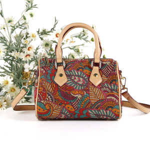 Sac fourre-tout à imprimé ethnique pour femmes-Sac à bandoulière à texture d'écorce d'arbre résineux Sac à bandoulière léger en écorce d'arbre - Product Image 2