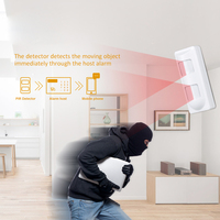 Capteur de mouvement infrarouge sans fil étanche IP65, 433MHz EV1527, double technologie PIR, immunisé aux animaux domestiques, pour systèmes d'alarme domestiques, 2 pièces