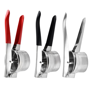 Thép không gỉ Rau ép, Non-Slip Red Silicone xử lý, kim loại rau nước ép ép chất lỏng thực vật - Product Image 4