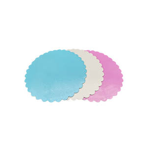 Plateau à gâteaux ondulé en carton festonné à Base ronde pour Desserts et pâtisseries, plateaux alimentaires résistants à la graisse - Product Image 4