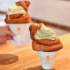 ถ้วยกระดาษแบบใช้แล้วทิ้งสำหรับคนดังทางอินเทอร์เน็ต บรรจุภัณฑ์แบบถือสำหรับไอศกรีม ถ้วยขนมหวานแบบนำกลับบ้าน ถ้วยไอศกรีม - Product Image 5
